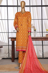 Sada Bahar Stitched 3 Piece Printed Lawn Vol-05 Suit-D-647-Golden
