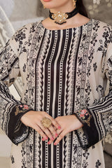 Aizal Stitched 3 Piece Printed Lawn Suit-A-P-660-SKIN