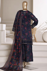Malika By Sada Bahar Stitched 3 Piece Festive Lawn Vol-01 Suit-D-67-BLUE
