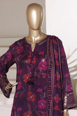 Malika By Sada Bahar Stitched 3 Piece Festive Lawn Vol-01 Suit-D-68-PURPLE