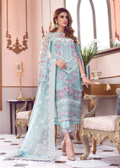 Soiree By Gulaal Unstitched 3 Piece Luxury Formals Suit-Fleur Embroidered Net 3 Piece D-7