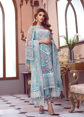 Soiree By Gulaal Unstitched 3 Piece Luxury Formals Suit-Fleur Embroidered Net 3 Piece D-7