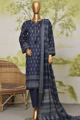 Sada Bahar Stitched 3 Piece Printed Lawn Vol-03 Suit-D-705-N Blue