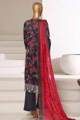 Signature By Sada Bahar Stitched 3 Piece Festive Vol-01 Suit-D-7700 BLACK