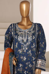 Signature By Sada Bahar Stitched 3 Piece Festive Vol-01 Suit-D-7702 BLUE