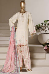 Eclair By Sada Bahar Stitched 3 Piece Emb Lawn Vol-02 Suit-D-797-CREAM