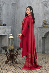 Espoir by Tawakkal Unstitched 3 Piece Leather Peach Winter Suit-E-7972