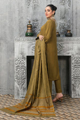 Espoir by Tawakkal Unstitched 3 Piece Leather Peach Winter Suit-E-7973