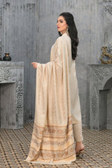 Espoir by Tawakkal Unstitched 3 Piece Leather Peach Winter Suit-E-7974