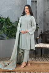 Espoir by Tawakkal Unstitched 3 Piece Leather Peach Winter Suit-E-7975