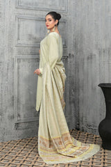 Espoir by Tawakkal Unstitched 3 Piece Leather Peach Winter Suit-E-7977