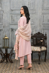 Espoir by Tawakkal Unstitched 3 Piece Leather Peach Winter Suit-E-7979