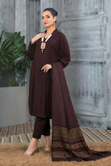 Espoir by Tawakkal Unstitched 3 Piece Leather Peach Winter Suit-E-7980