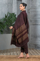 Espoir by Tawakkal Unstitched 3 Piece Leather Peach Winter Suit-E-7980