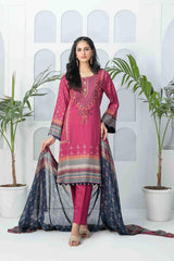 Namah by Tawakkal Unstitched 3 Piece Emb Digital Print Staple Linen Suit-N-8002