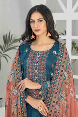 Namah by Tawakkal Unstitched 3 Piece Emb Digital Print Staple Linen Suit-N-8003