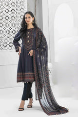 Namah by Tawakkal Unstitched 3 Piece Emb Digital Print Staple Linen Suit-N-8005