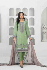 Namah by Tawakkal Unstitched 3 Piece Emb Digital Print Staple Linen Suit-N-8006