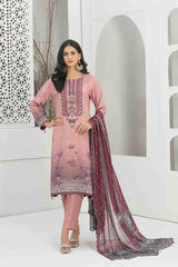 Namah by Tawakkal Unstitched 3 Piece Emb Digital Print Staple Linen Suit-N-8008