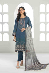 Namah by Tawakkal Unstitched 3 Piece Emb Digital Print Staple Linen Suit-N-8011