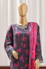 Sada Bahar Stitched 3 Piece Emb Khaddar Vol-02 Suit-D-8147-Purple