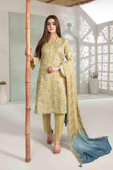 Nazmin by Tawakkal Unstitched 3 Piece Slub Lawn Suit-N-8577