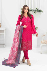 Zarminay by Tawakkal Unstitched 3 Piece Print & Emb Lawn Suit-Z-8671