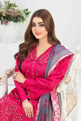 Zarminay by Tawakkal Unstitched 3 Piece Print & Emb Lawn Suit-Z-8671