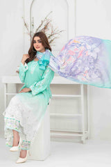 Zarminay by Tawakkal Unstitched 3 Piece Print & Emb Lawn Suit-Z-8675