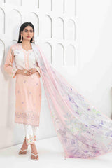 Zarminay by Tawakkal Unstitched 3 Piece Print & Emb Lawn Suit-Z-8678