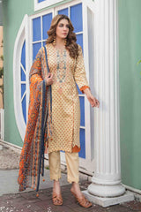 Tehzeeb by Tawakkal Unstitched 3 Piece Emb Lawn Print Suit-T-8753