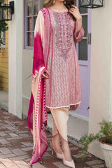 Tehzeeb by Tawakkal Unstitched 3 Piece Emb Lawn Print Suit-T-8758