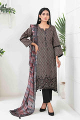 Zarminay by Tawakkal Unstitched 3 Piece Print & Emb Lawn Suit-Z-8770