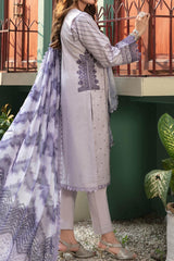 Orla by Tawakkal Semi Stitched 3 Piece Emb Lawn Suit-O-8855