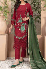 Afsaneh by Tawakkal Semi Stitched 3 Piece Jacquard Lawn Collection'2023-A-8868