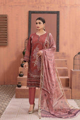 Saaja by Tawakkal Unstitched 3 Piece Emb Digital Print Lawn Suit-S-8900