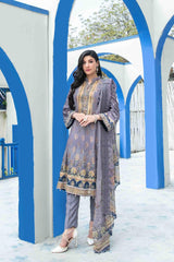 Bareerah by Tawakkal Unstitched 3 Piece Broshia Digital Print Lawn Suit-B-8907