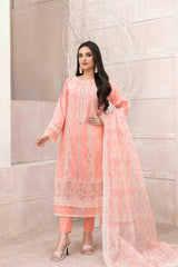 Niesha by Tawakkal Semi Stitched 3 Piece Emb Slub Lawn Suit-N-8957