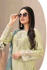 Niesha by Tawakkal Semi Stitched 3 Piece Emb Slub Lawn Suit-N-8958