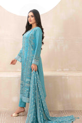 Niesha by Tawakkal Semi Stitched 3 Piece Emb Slub Lawn Suit-N-8961