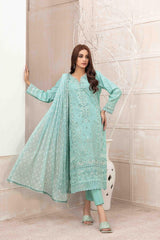 Niesha by Tawakkal Semi Stitched 3 Piece Emb Slub Lawn Suit-N-8964