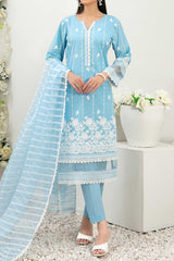 Gardenia by Tawakkal Semi Stitched 3 Piece Fancy Emb Lawn Suit-G-8967