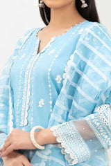Gardenia by Tawakkal Semi Stitched 3 Piece Fancy Emb Lawn Suit-G-8967