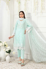 Gardenia by Tawakkal Semi Stitched 3 Piece Fancy Emb Lawn Suit-G-8968