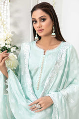 Gardenia by Tawakkal Semi Stitched 3 Piece Fancy Emb Lawn Suit-G-8968