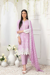 Gardenia by Tawakkal Semi Stitched 3 Piece Fancy Emb Lawn Suit-G-8969