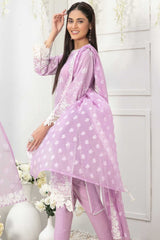 Gardenia by Tawakkal Semi Stitched 3 Piece Fancy Emb Lawn Suit-G-8969