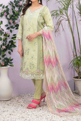 Farasha by Tawakkal Semi Stitched 3 Piece Jacquard Lawn Suit-F-8972