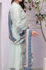 Farasha by Tawakkal Semi Stitched 3 Piece Jacquard Lawn Suit-F-8979
