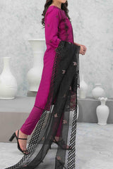 Zareesh by Tawakkal Semi Stitched 3 Piece Emb Fancy Suit-Z-9018